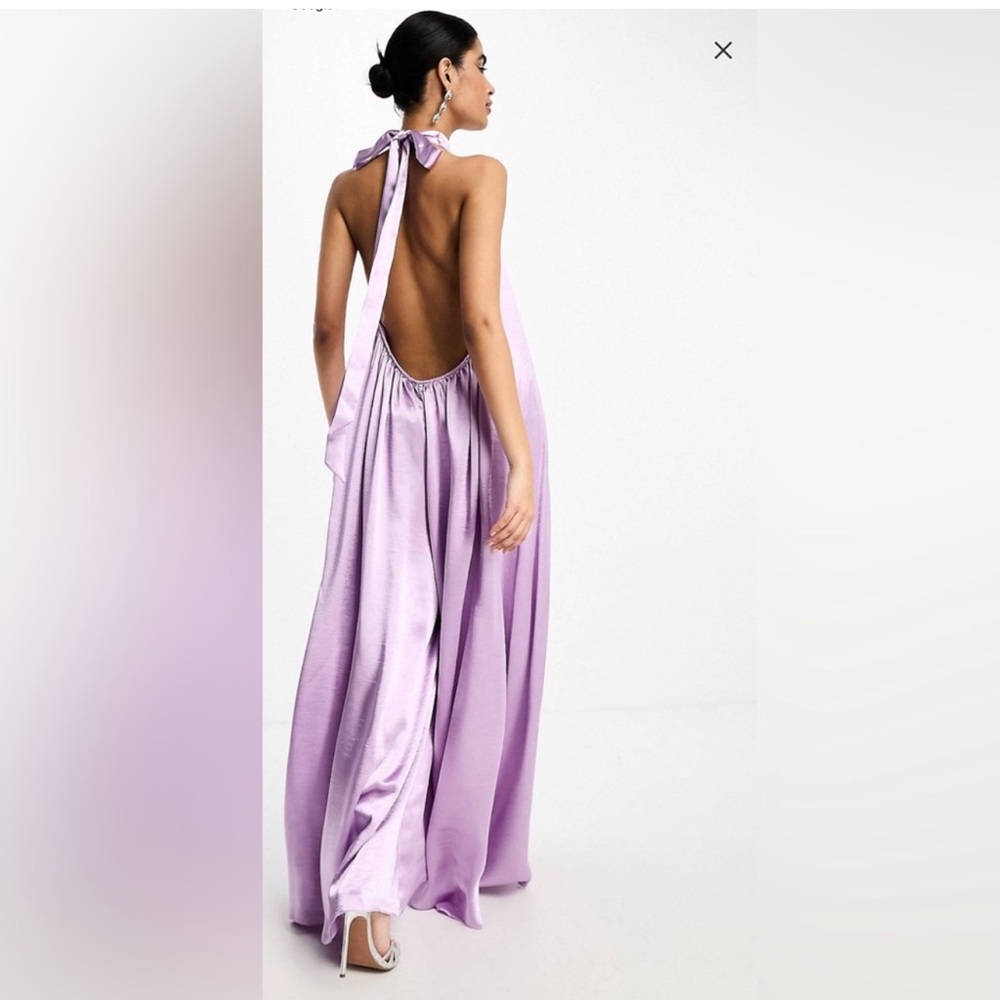 ASOS Satin Open Back Jumpsuit